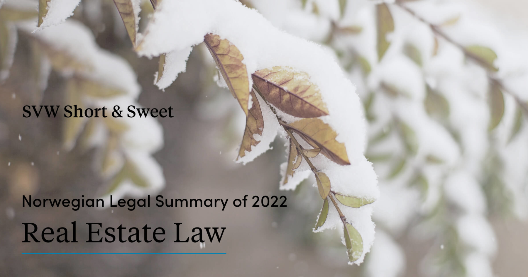 The Norwegian real estate market 2022 summary Simonsen Vogt Wiig